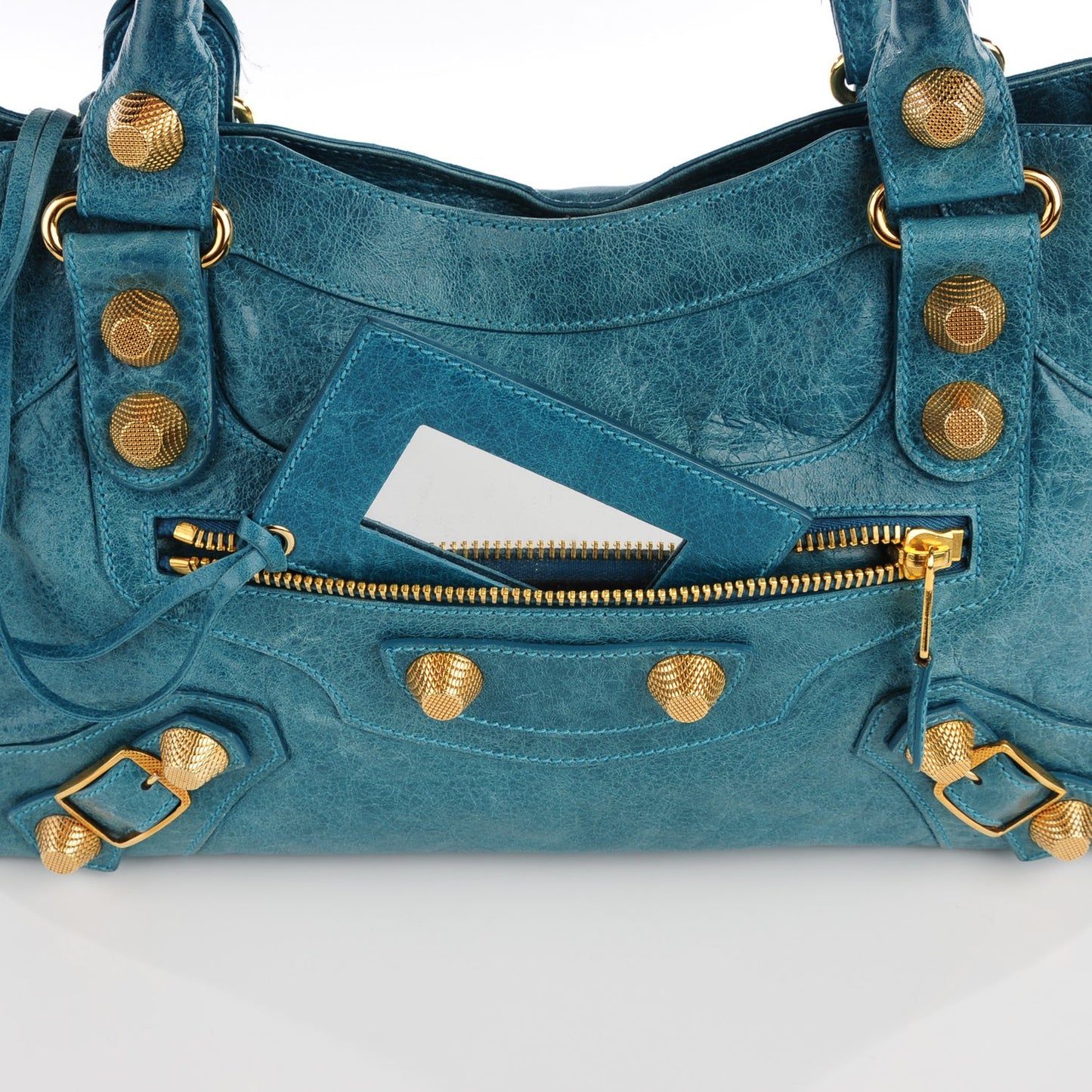 Agneau Giant 21 Gold Hardware City Turquoise
