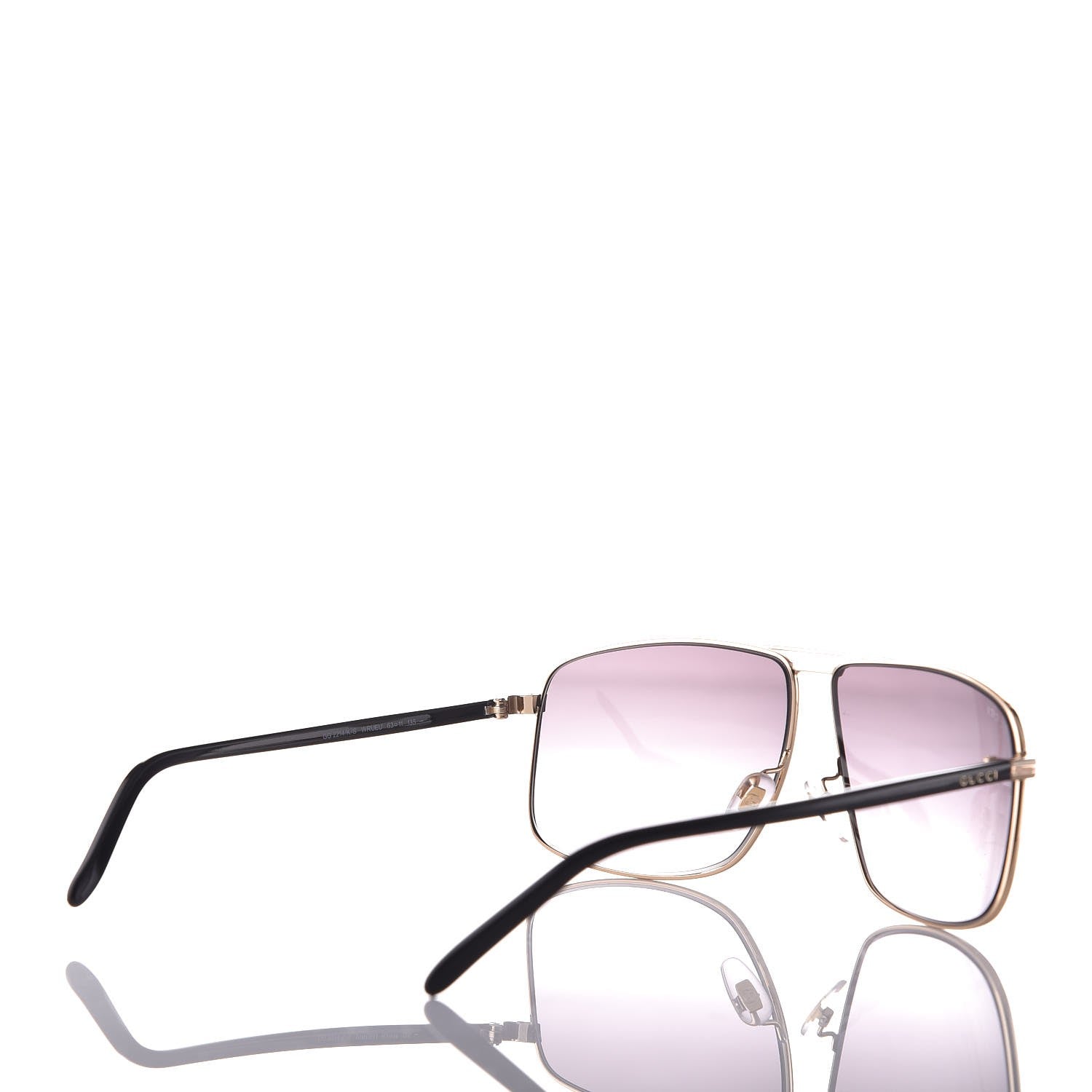 Gucci Aviator GG 2214/K/S Sunglasses Black Gold 4 of 8