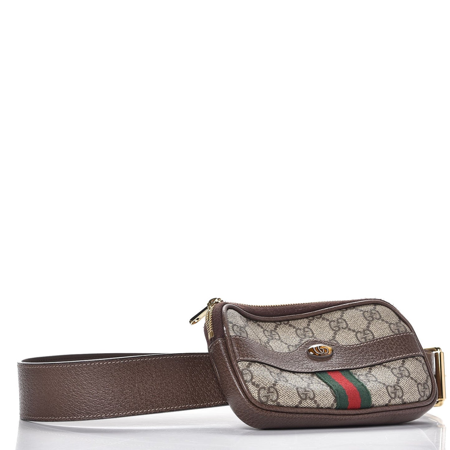 GG Supreme Monogram Ophidia Belted iPhone Case 85 34 Dark Brown
