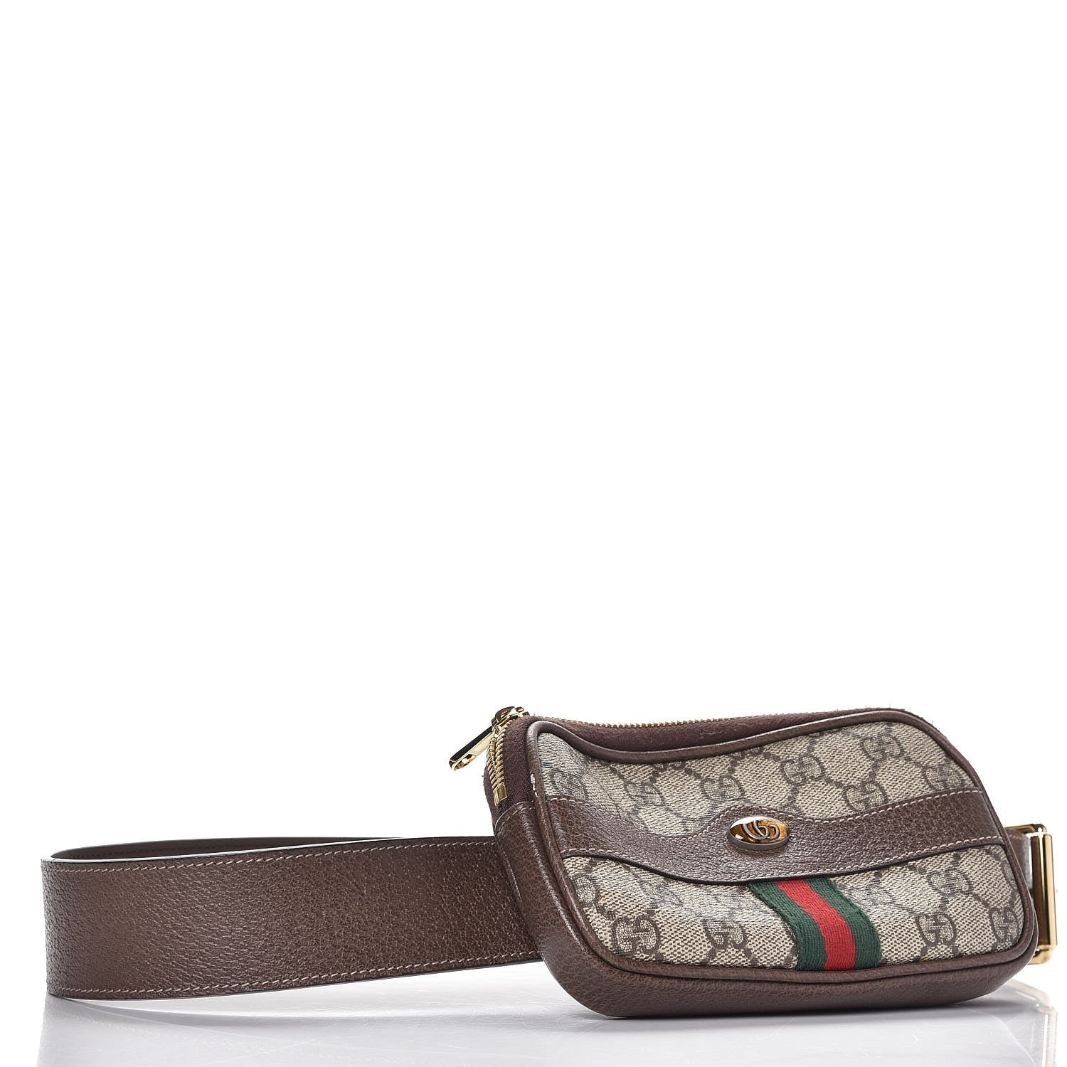 Gucci GG Supreme Monogram Ophidia Belted iPhone Case 85 34 Dark Brown 4 of 9
