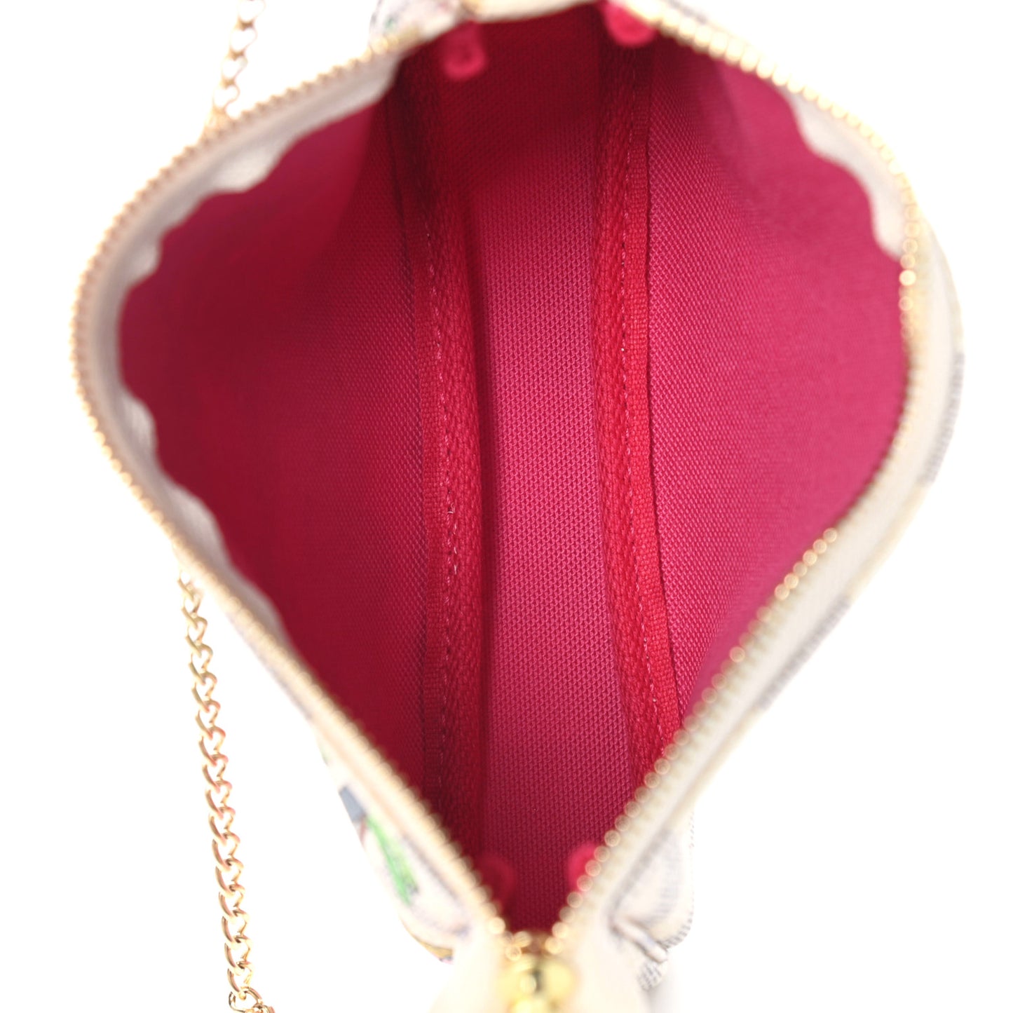 Damier Azur 2021 Christmas Animation Hollywood Mini Pochette Accessories Fuchsia