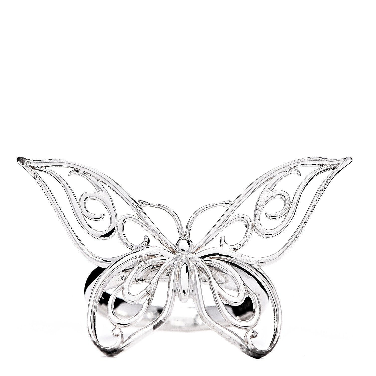 Tiffany Sterling Silver Butterfly Ring 49 4.75 1 of 5