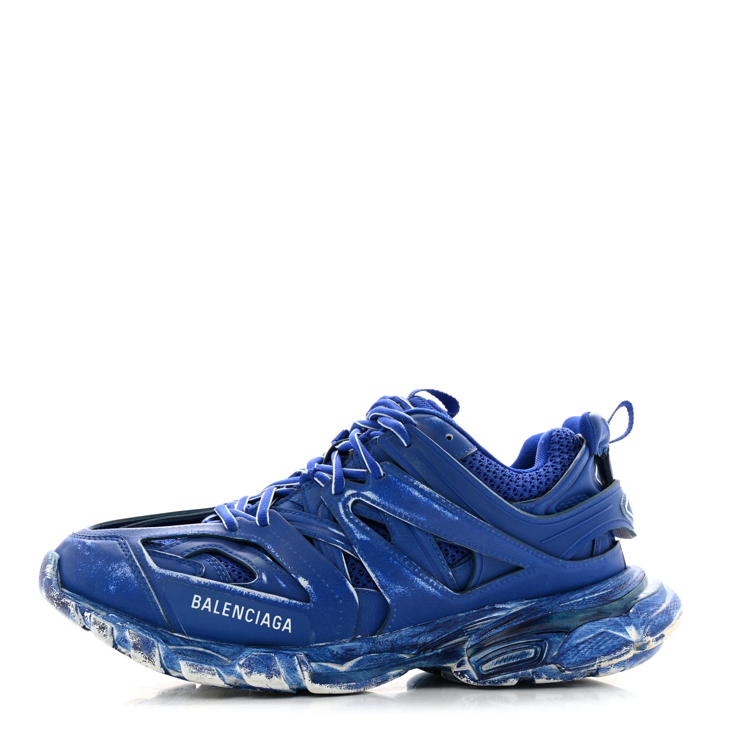 Balenciaga Mesh Nylon Mens Track Sneakers 42 Faded Blue 1 of 8