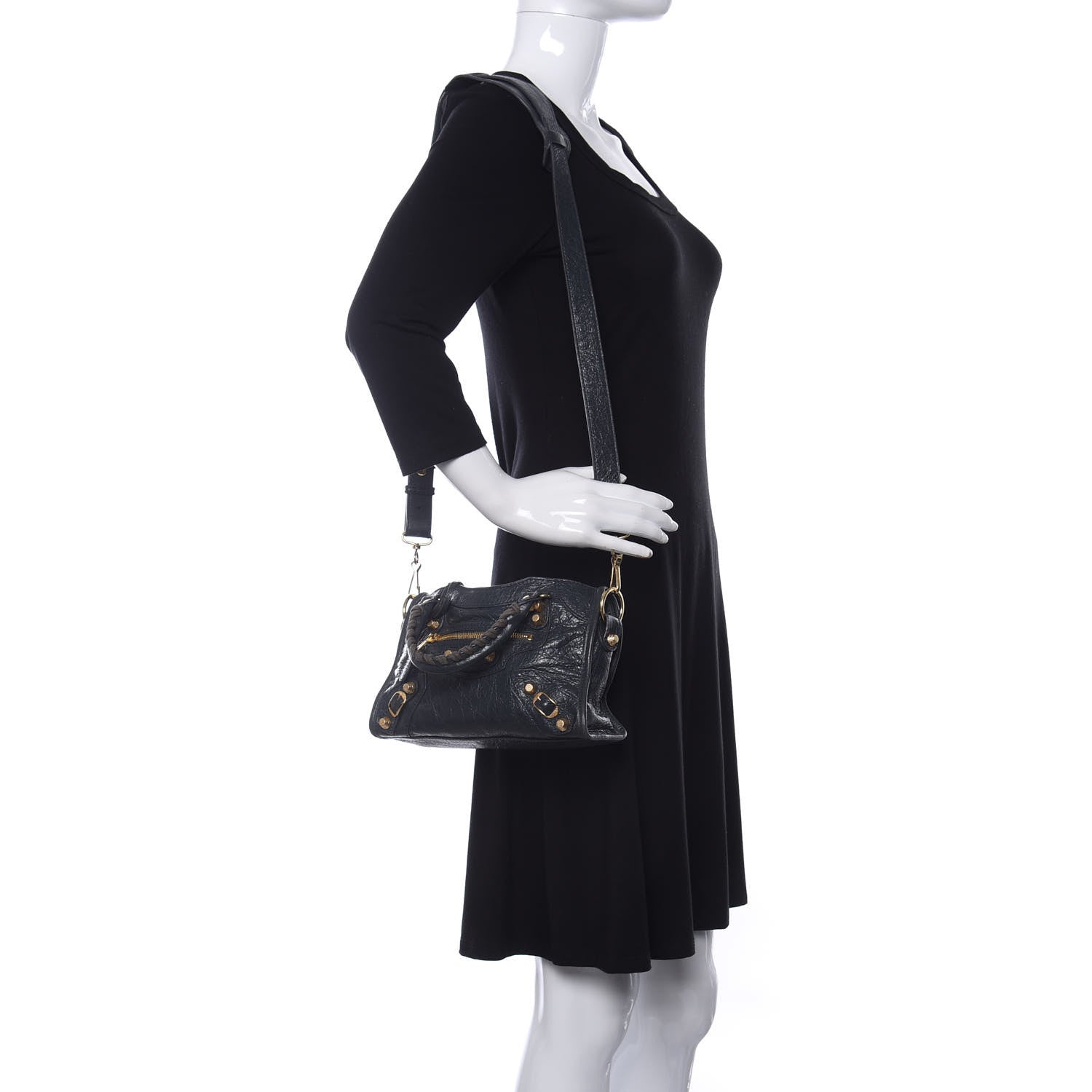 Balenciaga Agneau Giant 12 Gold Hardware Mini City Anthracite 3 of 10