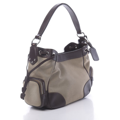 Prada Jacquard Logo Hobo Corda Bruciato 3 of 17