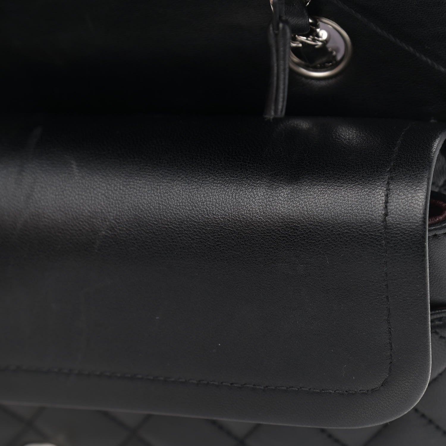 Chanel Lambskin Quilted Medium Double Flap Black 10 of 12