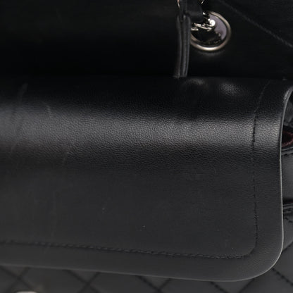 Chanel Lambskin Quilted Medium Double Flap Black 10 of 12