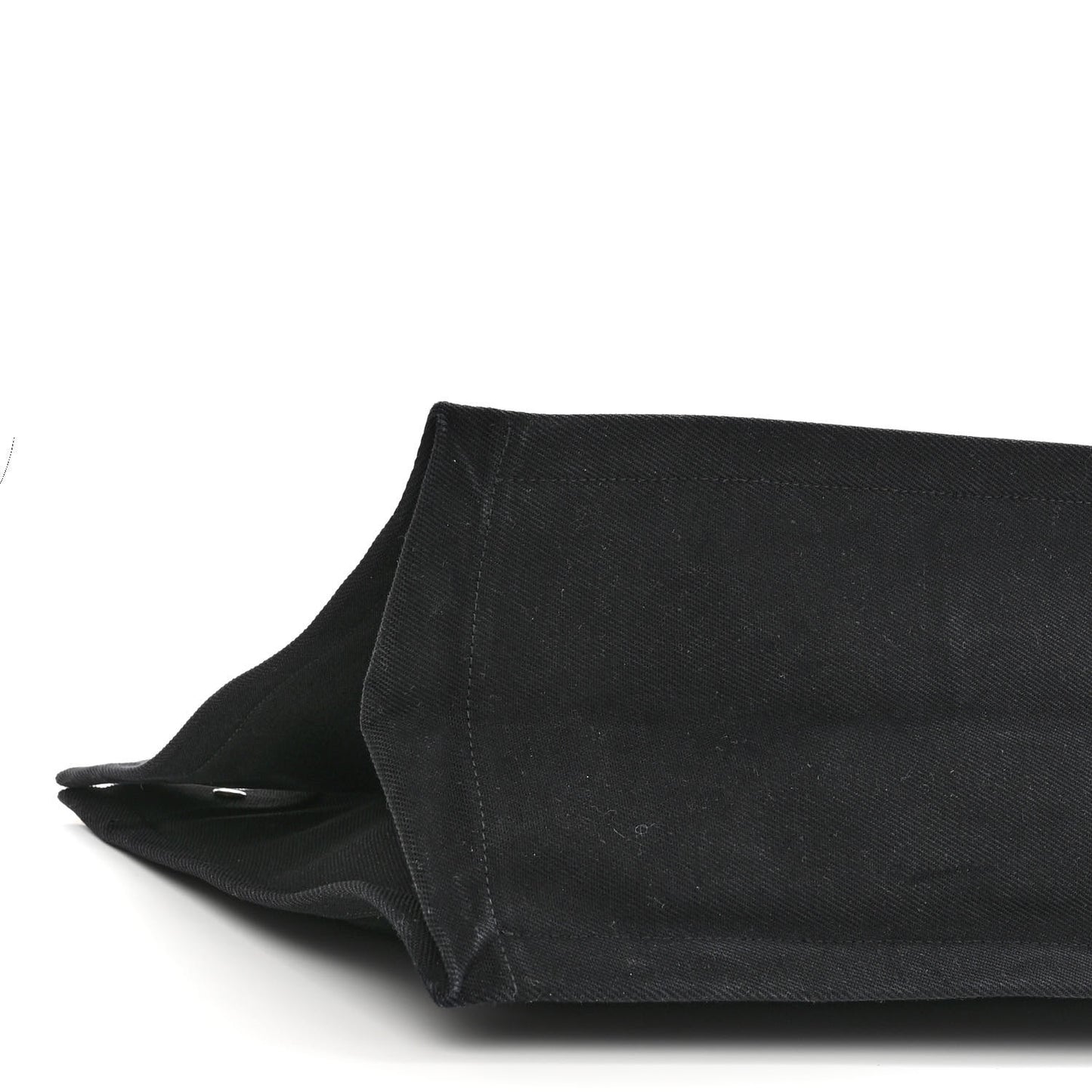 Linen Calfskin Rive Gauche Tote Black