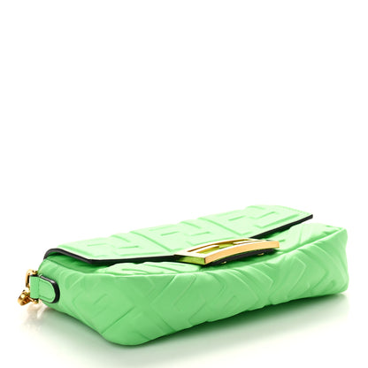 Fendi Nappa FF 1974 Embossed Mini Baguette Tomatillo 4 of 10