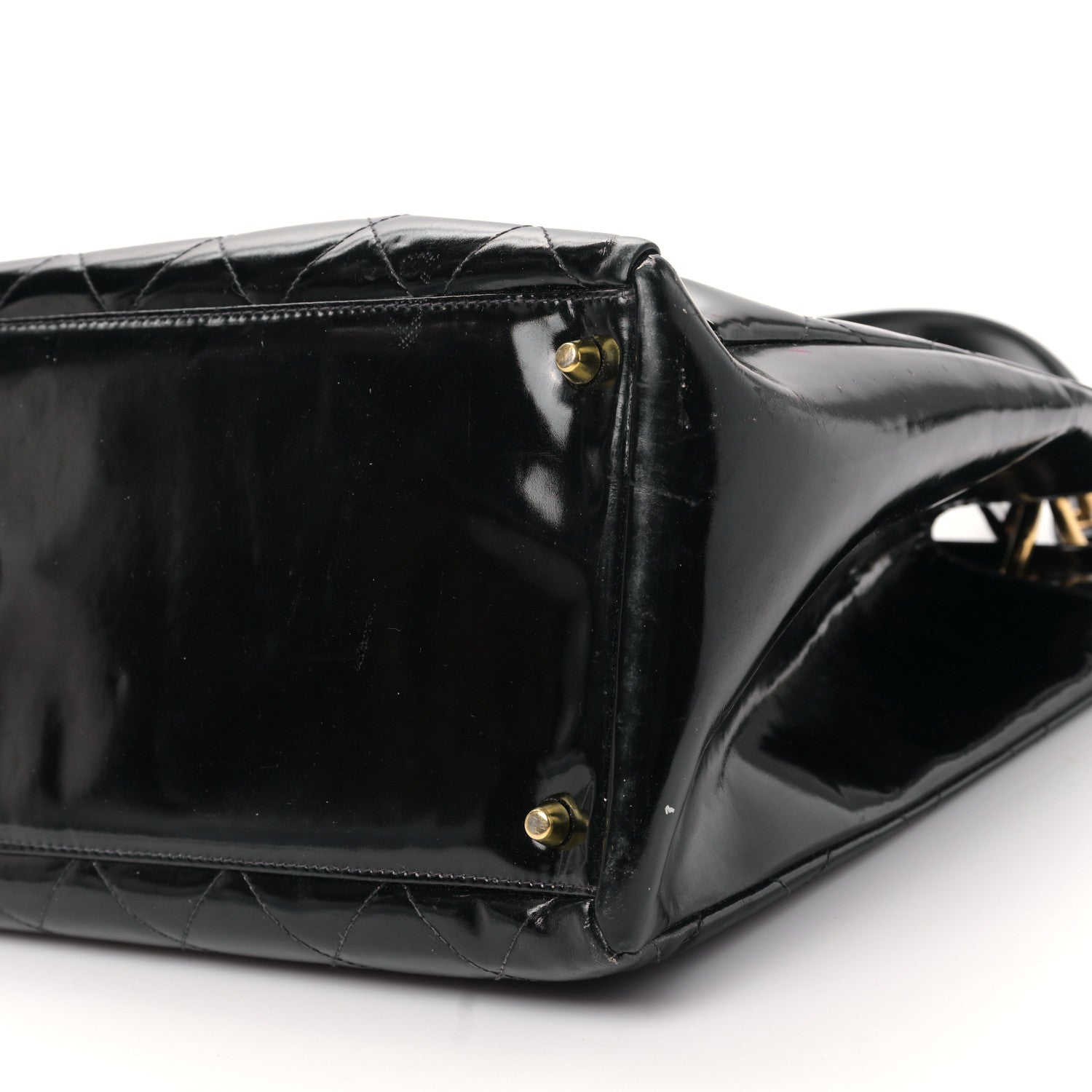 Chanel Patent Quilted Shopping Tote Black 10 of 10
