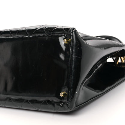 Chanel Patent Quilted Shopping Tote Black 10 of 10