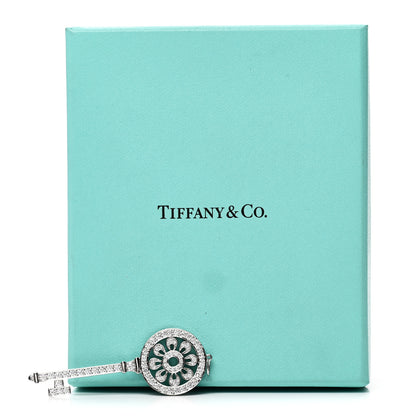 Tiffany Platinum Diamond Petals Key Pendant 5 of 5