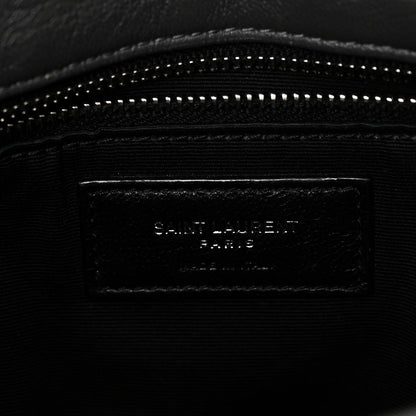 Saint Laurent Calfskin Quilted Medium Loulou Puffer Monogram Chain Satchel Storm 6 of 10