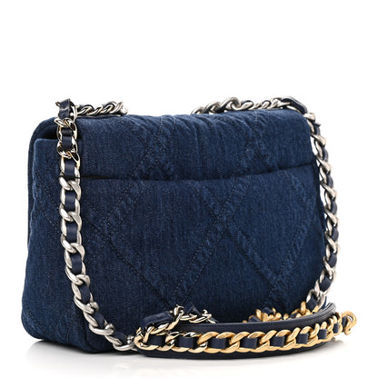 Chanel Denim Quilted Medium Chanel 19 Flap Blue 2 of 8
