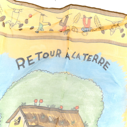 Hermes Silk Retour A'Laterre Pocket Square 2 of 5