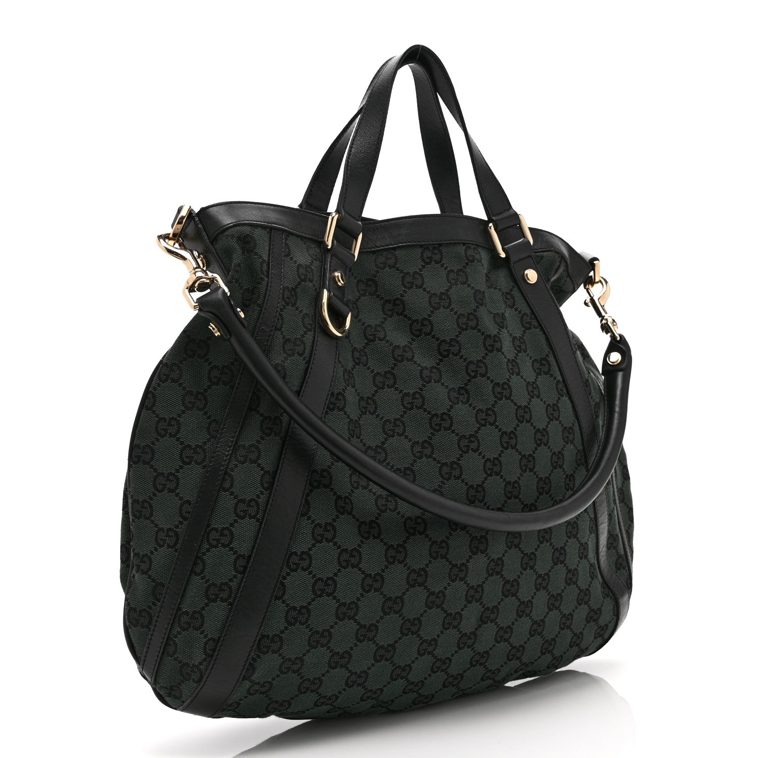 Gucci Monogram Medium Abbey Convertible Tote Dark Green 3 of 11