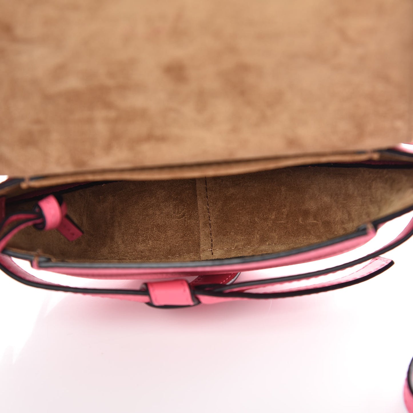 Grained Calfskin Mini Gate Crossbody Bag Wild Rose