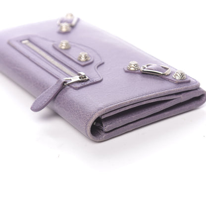 Balenciaga Agneau Giant 12 Silver Hardware Money Wallet Glycine 10 of 11
