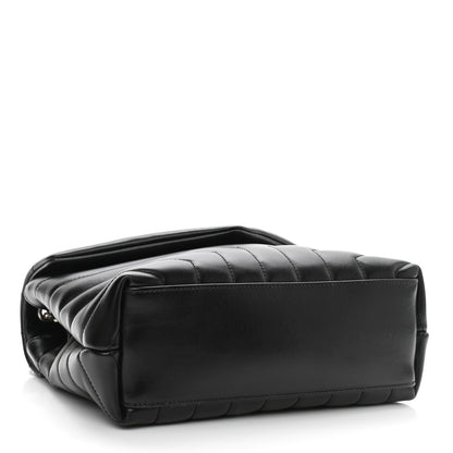 Saint Laurent Calfskin Y Quilted Monogram Small Loulou Chain Satchel Black 4 of 10