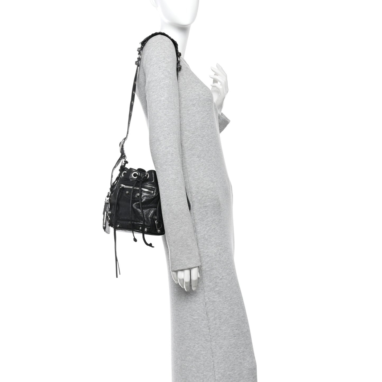 Agneau Arena Le Cagole Bucket Bag XS Black