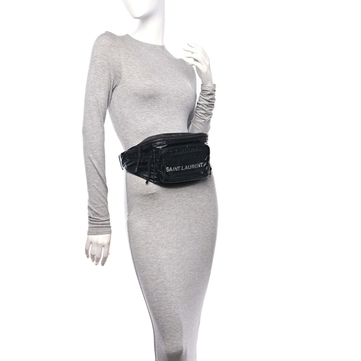 Saint Laurent Nylon Logo Nuxx Body Belt Bag Black 2 of 9