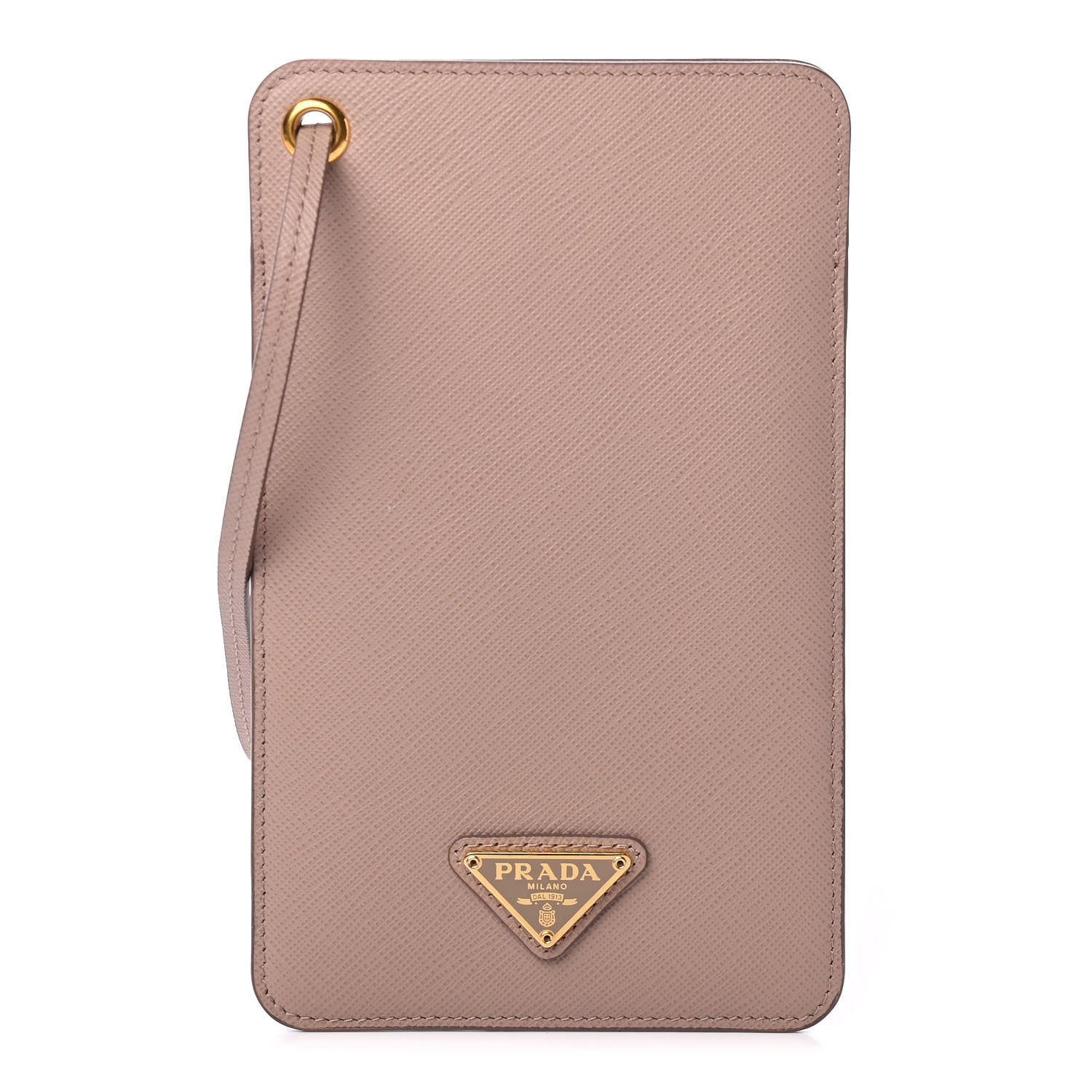 Prada Saffiano Triangle Phone Case Pouch Cammeo 2 of 4