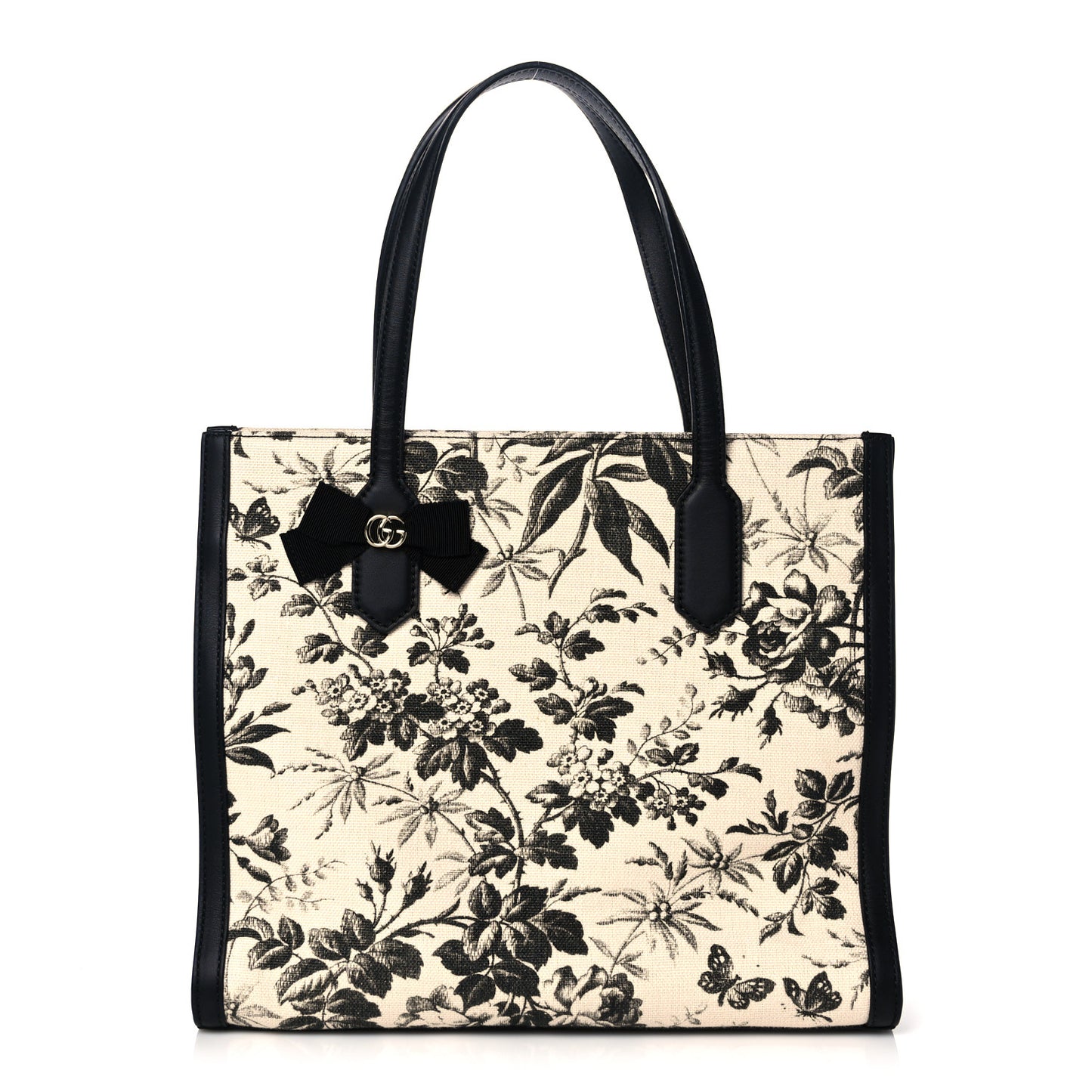 Canvas Herbarium Print Tote Black