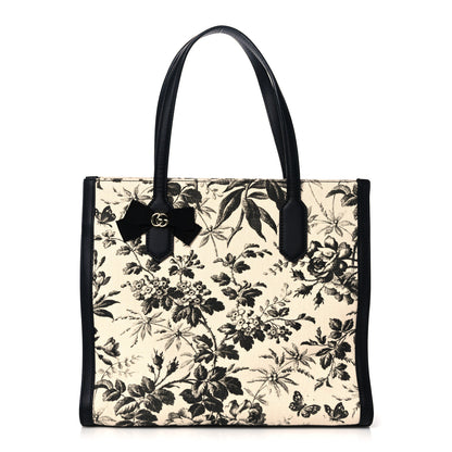 Gucci Canvas Herbarium Print Tote Black 1 of 14