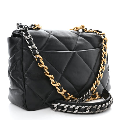 Chanel Lambskin Quilted Large Chanel 19 Flap Black 3 of 12