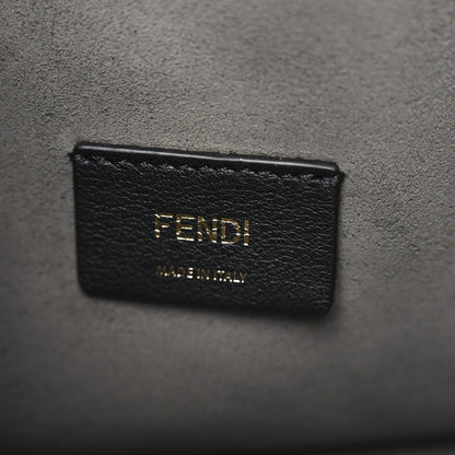 Fendi Chenille Vitello Seta Plexiglass FF Fendi O'Lock Zipper Anthracite Asfalto 6 of 10