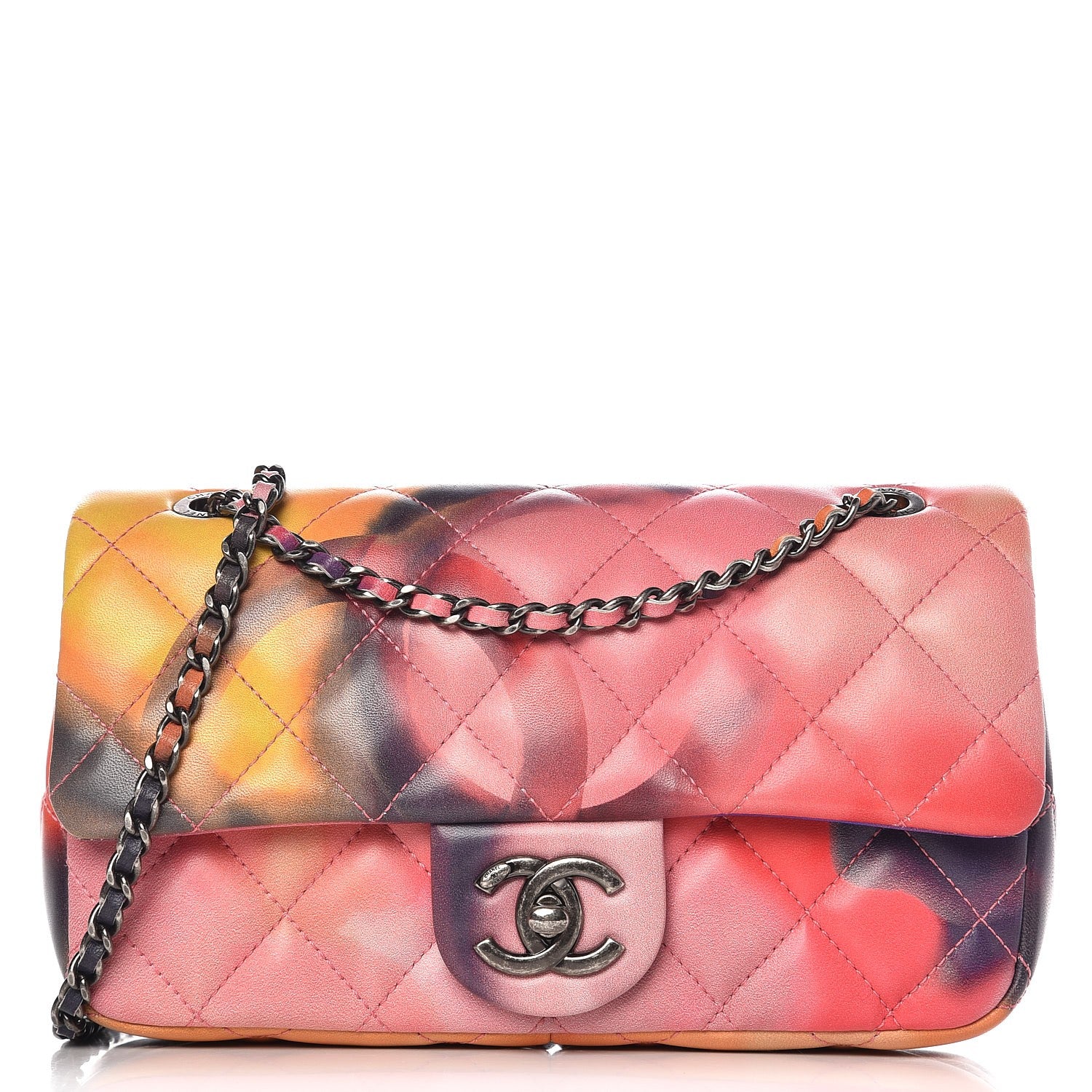 Chanel Printed Lambskin Quilted Small Flower Power Flap 1 of 8