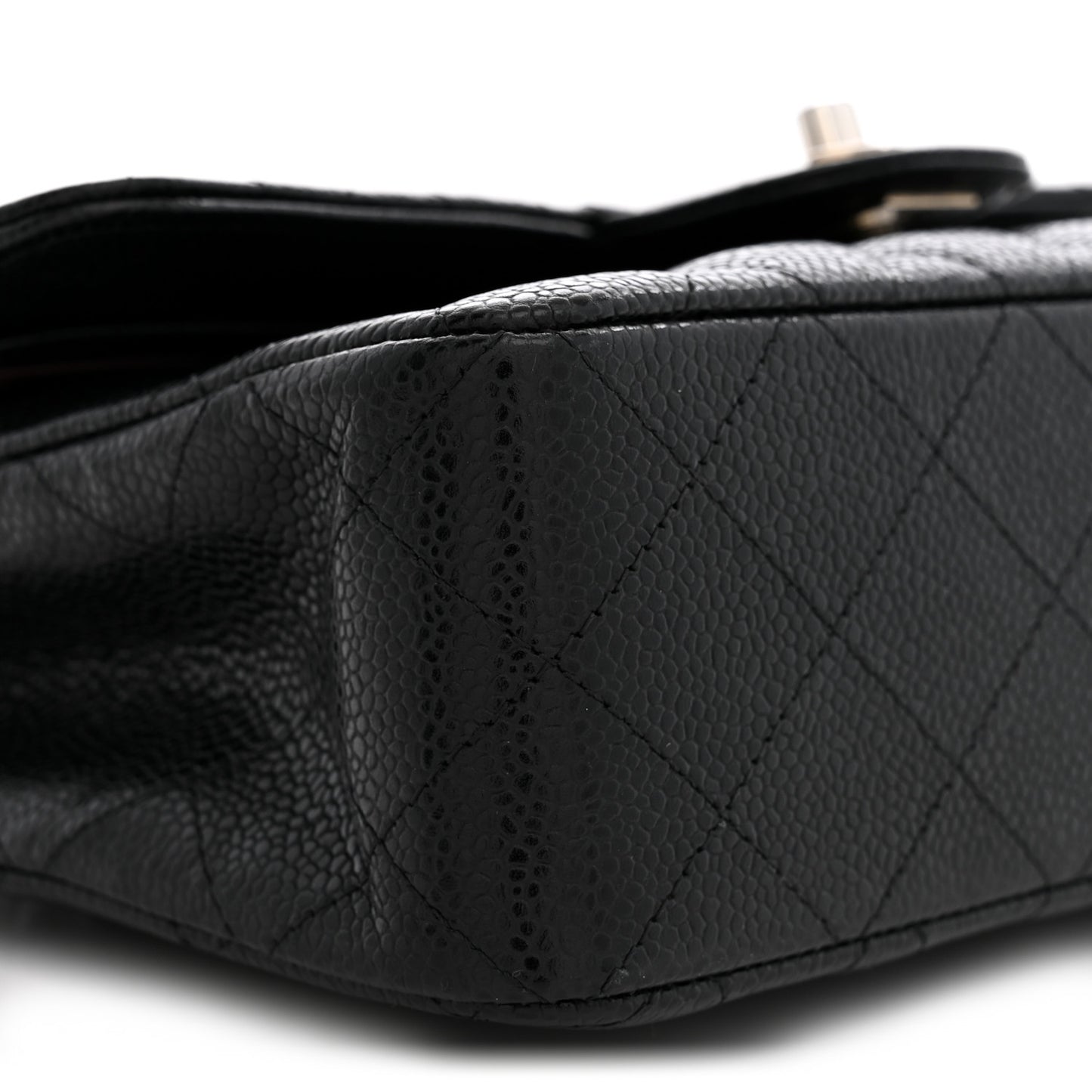 Caviar Quilted Small Double Flap Black