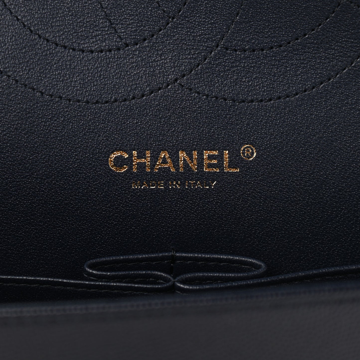 Caviar Quilted Jumbo Double Flap Navy Blue