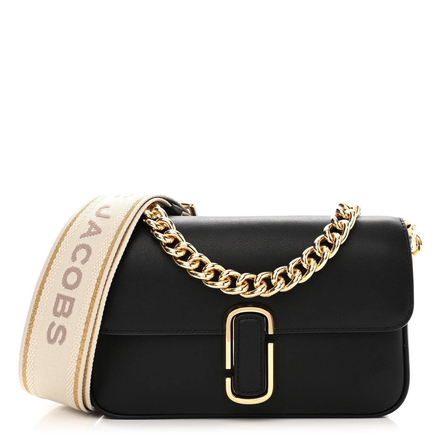 Calfskin The J Marc Shoulder Bag Black