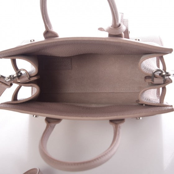 Grained Calfskin Nano Sac De Jour Souple Nude