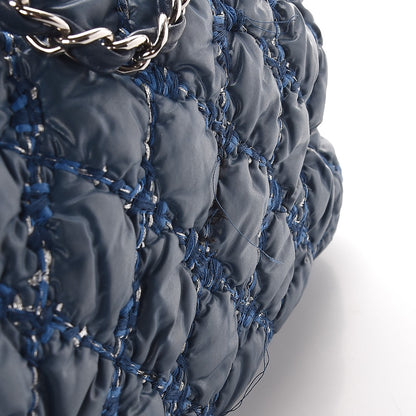 Chanel Nylon Quilted Tweed on Stitch Tote Blue 10 of 10