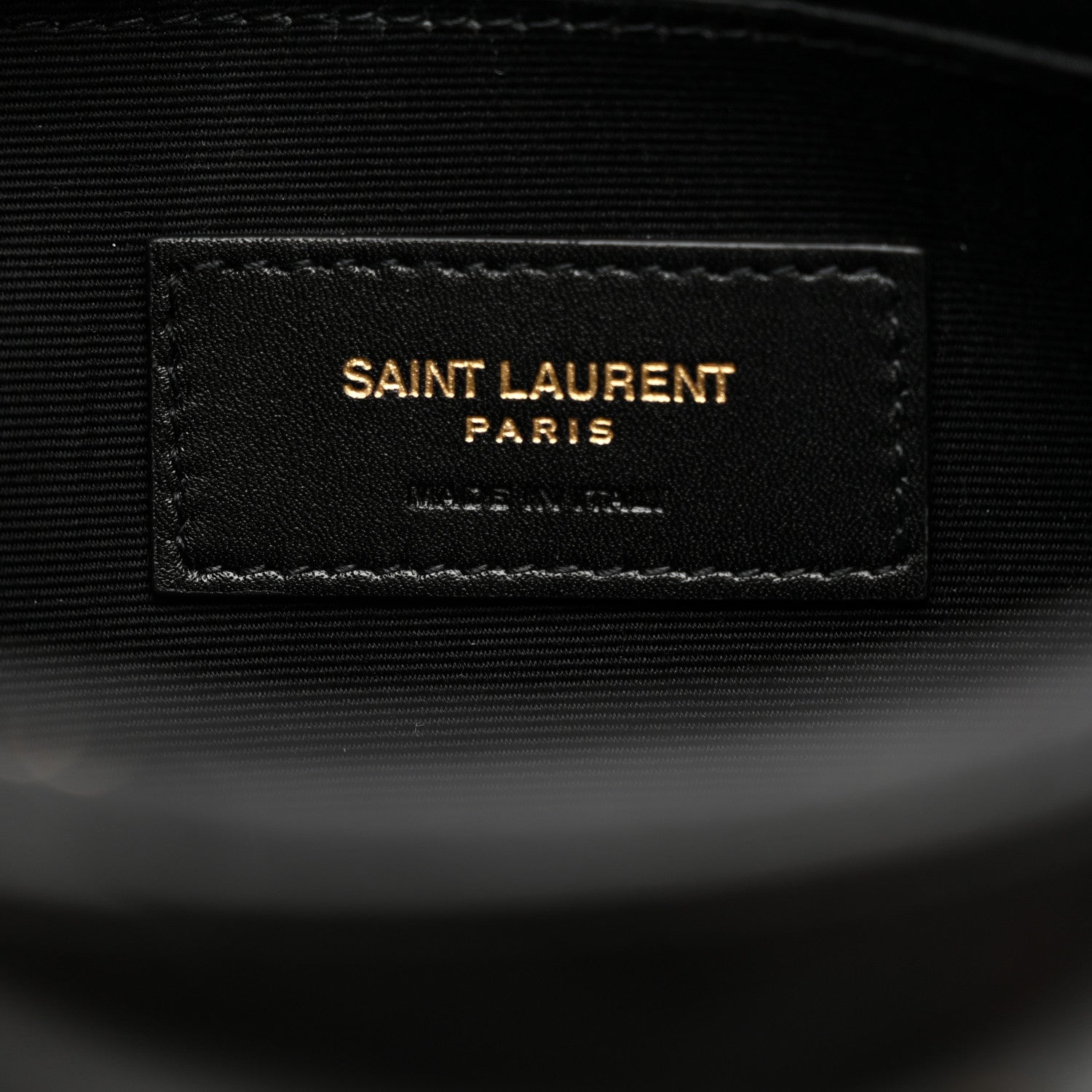 Saint Laurent Calfskin Matelasse Chevron Monogram A5 Wristlet Black 6 of 8