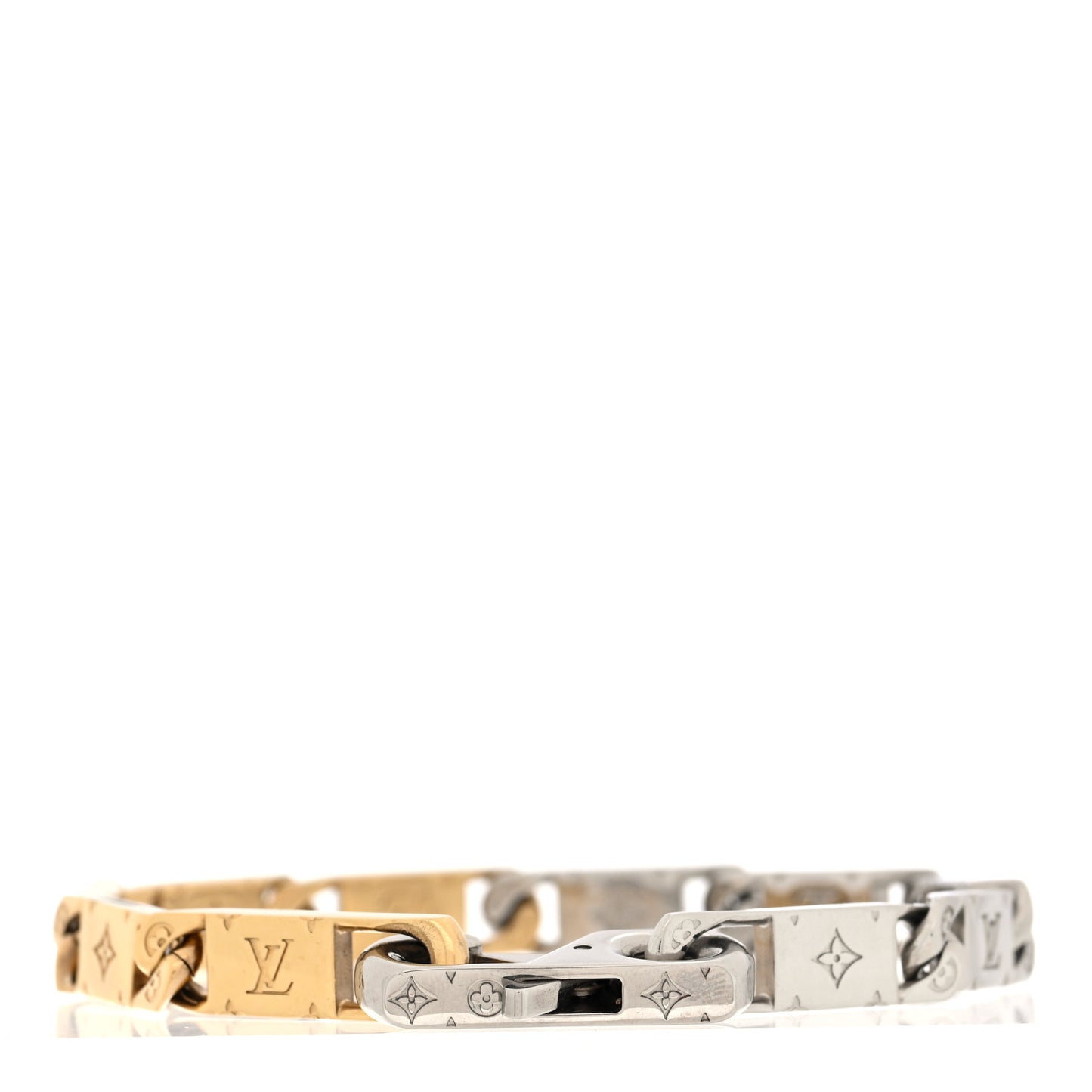 Monogram Tied Up Bracelet M Silver Gold