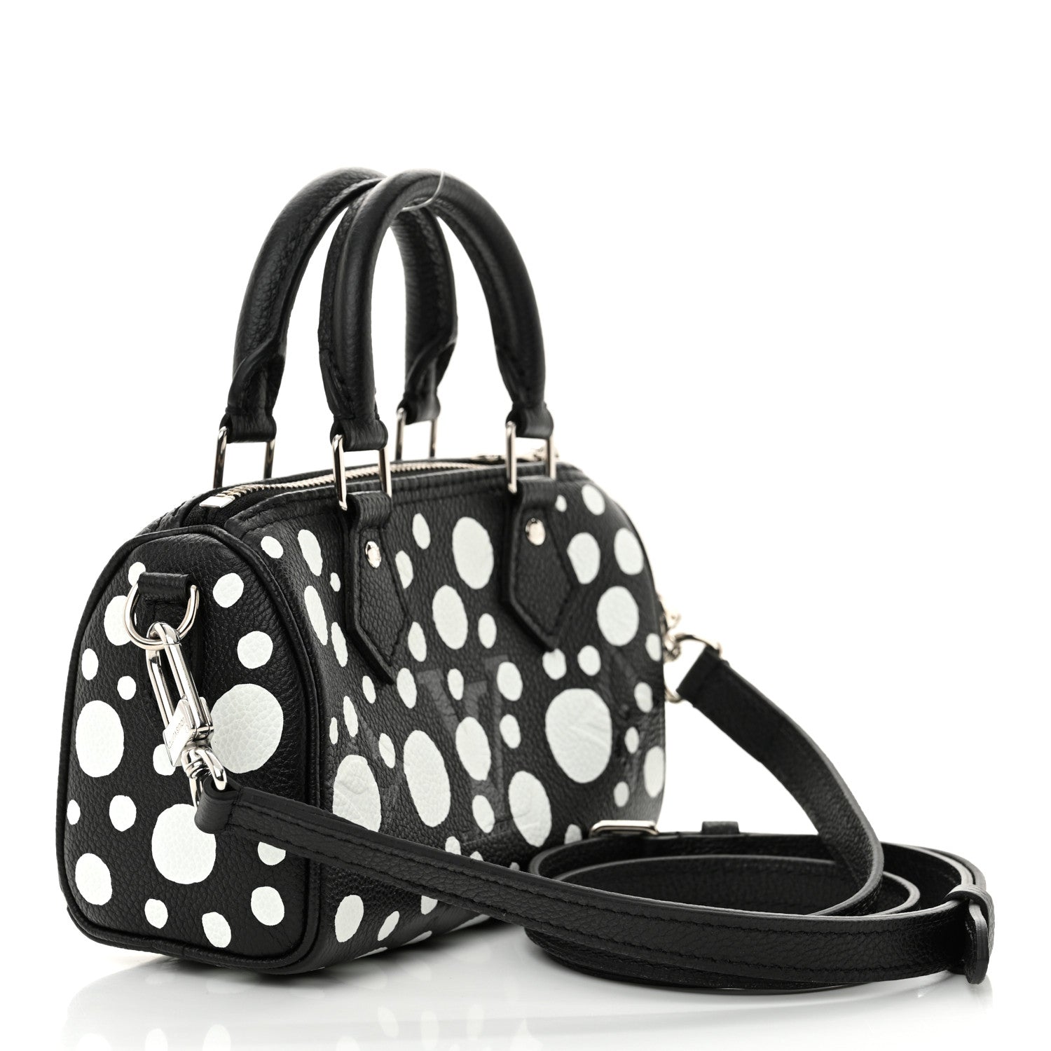 Louis Vuitton LV X YK Empreinte Infinity Dots Nano Speedy Bandouliere Black White 3 of 12