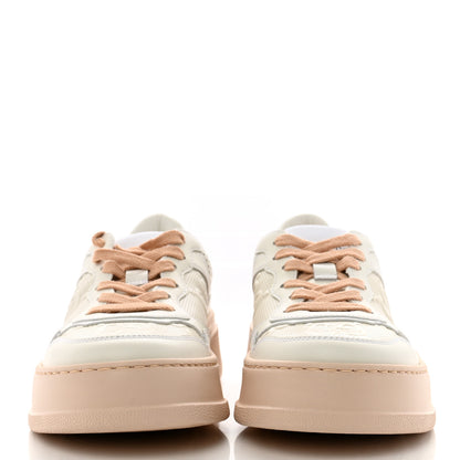 Gucci Calfskin GG Tennis Embossed Womens Platform 55mm Sneakers 35 White 3 of 10