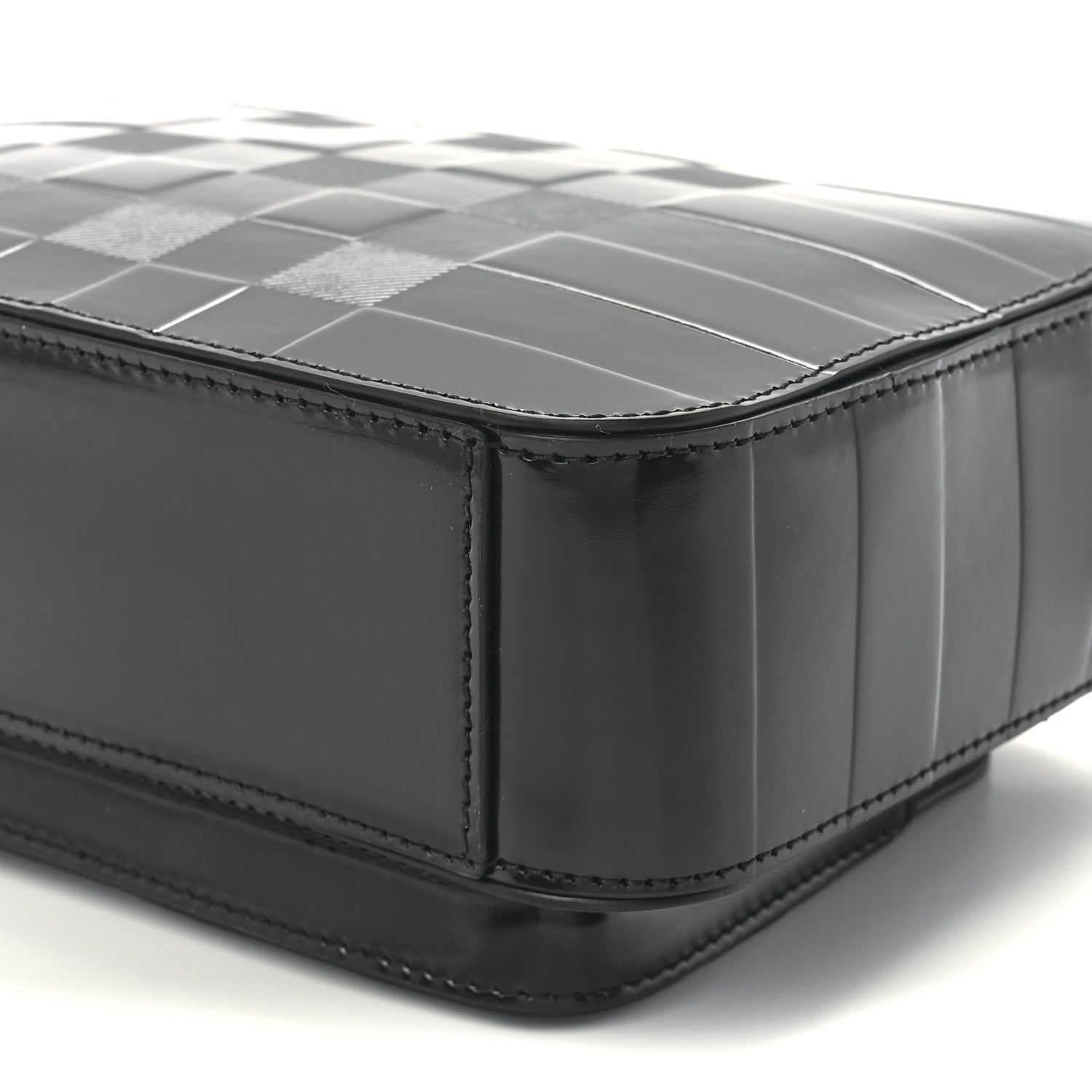 Burberry Patent Check Paddy Messenger Dark Charcoal Blue 10 of 10