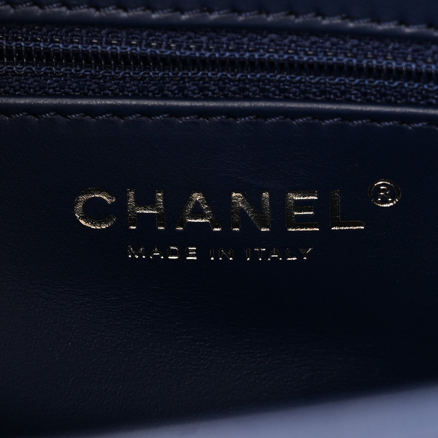 Chanel Shiny Aged Calfskin Quilted Nano Kelly Shopper Dark Blue 6 of 10