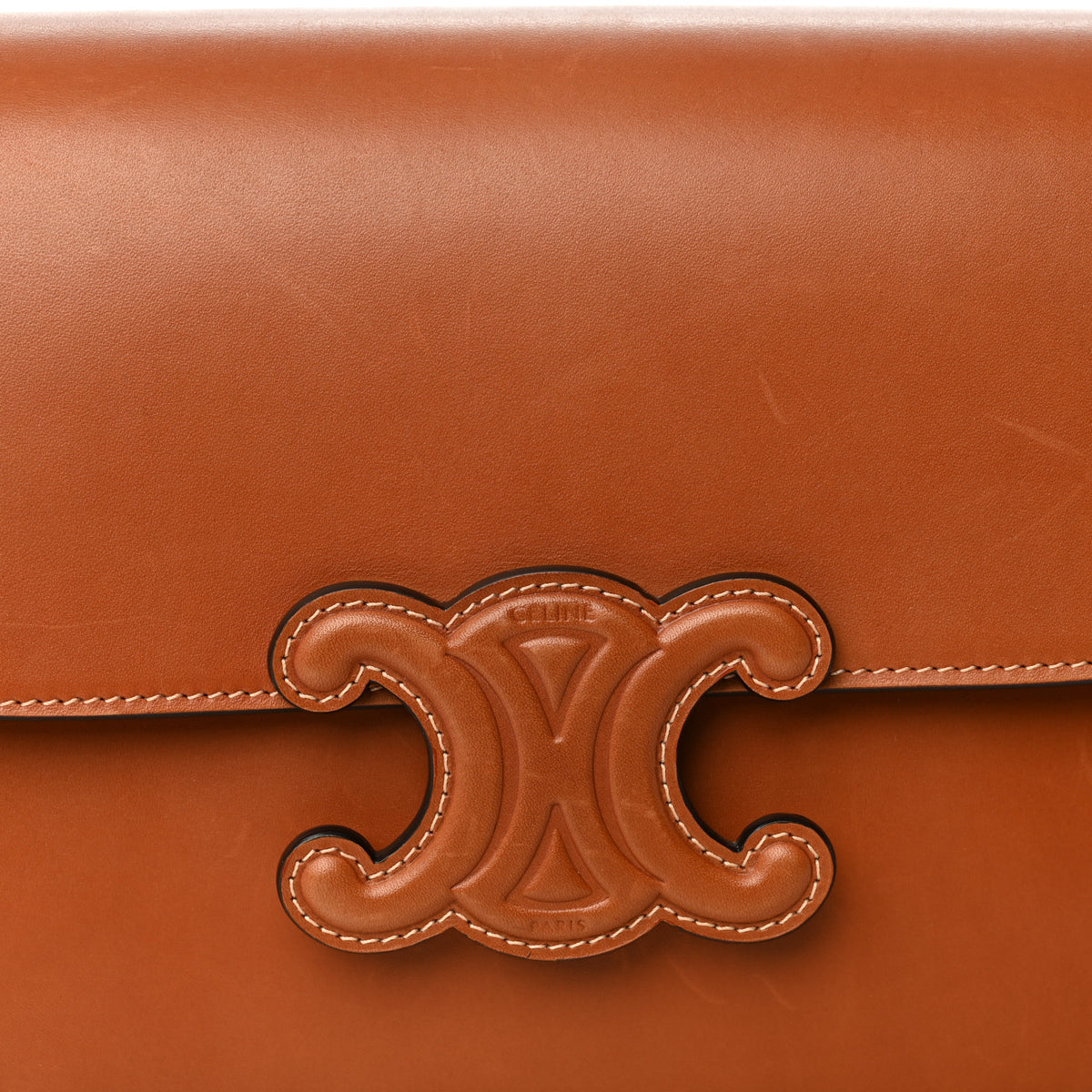 Celine Natural Calfskin Medium Triomphe Tan 8 of 11