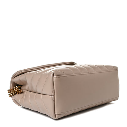 Saint Laurent Calfskin Y Quilted Monogram Small Loulou Chain Satchel Dark Beige 4 of 16