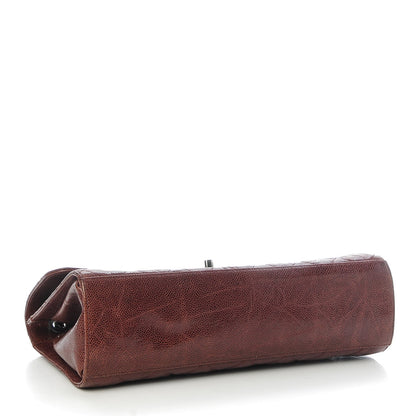 Chanel Crumpled Grained Calfskin Jumbo CC Crave Flap Burgundy 4 of 7