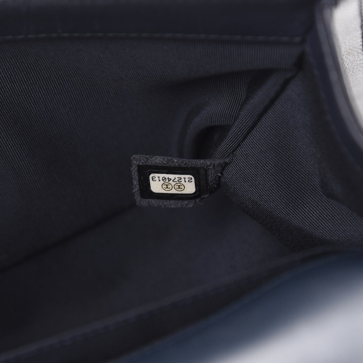 Lambskin Quilted Medium Boy Flap Dark Navy