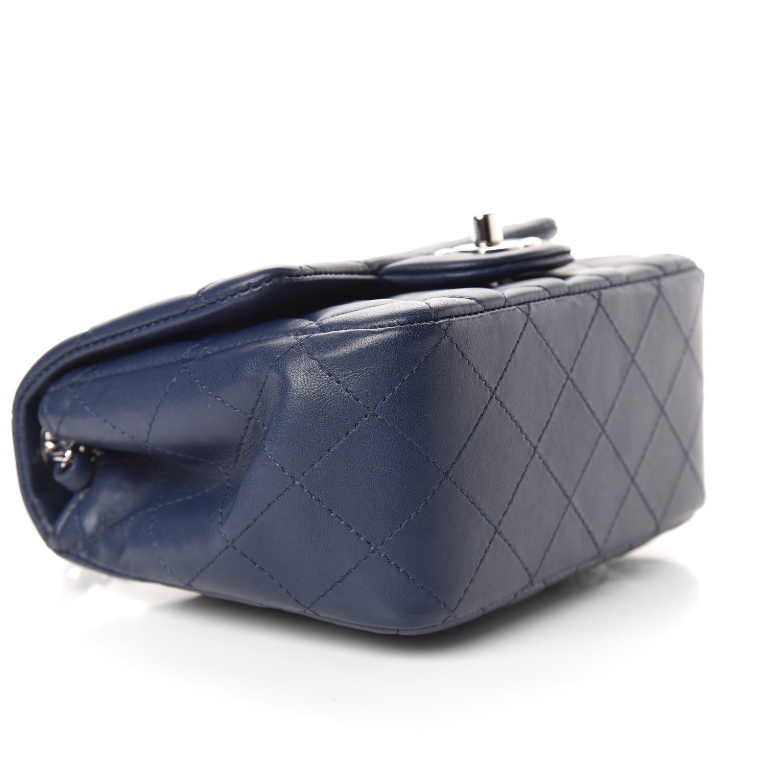 Chanel Lambskin Quilted Mini Square Flap Navy 5 of 7