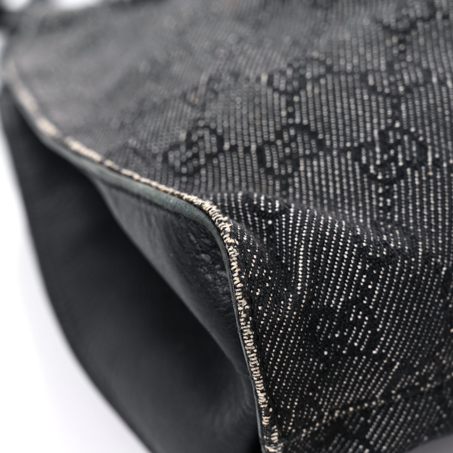 Denim Monogram Hobo Black