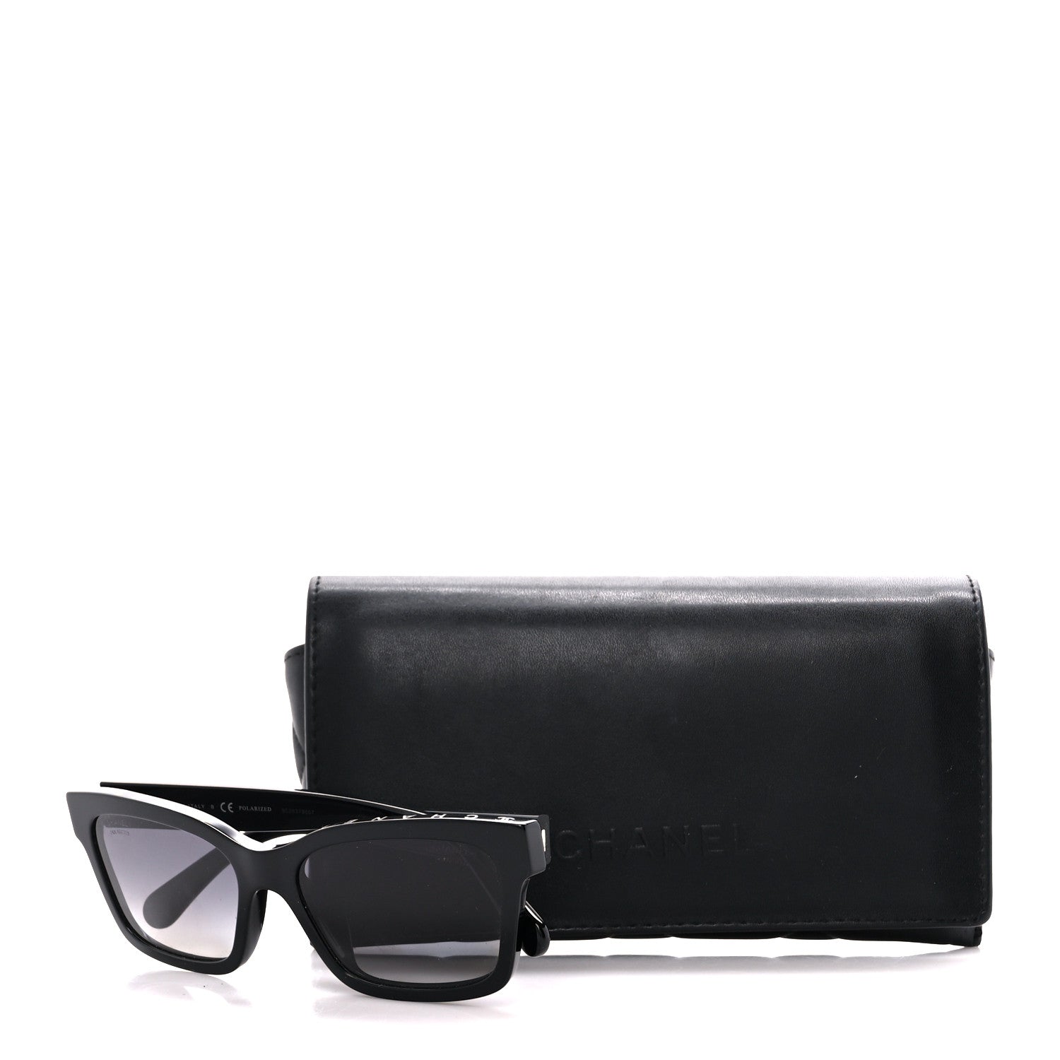 Chanel Acetate Polarized Square Sunglasses 5417-A Black 9 of 9