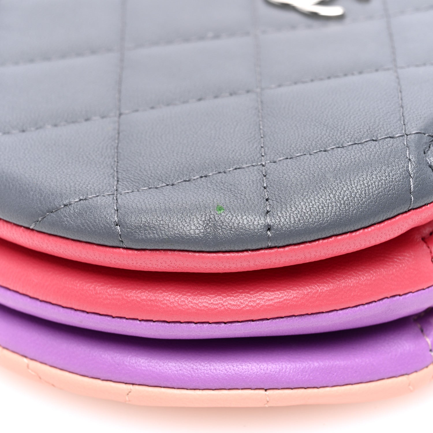 Chanel Lambskin Quilted Round Clutch With Chain Multicolor 10 of 13